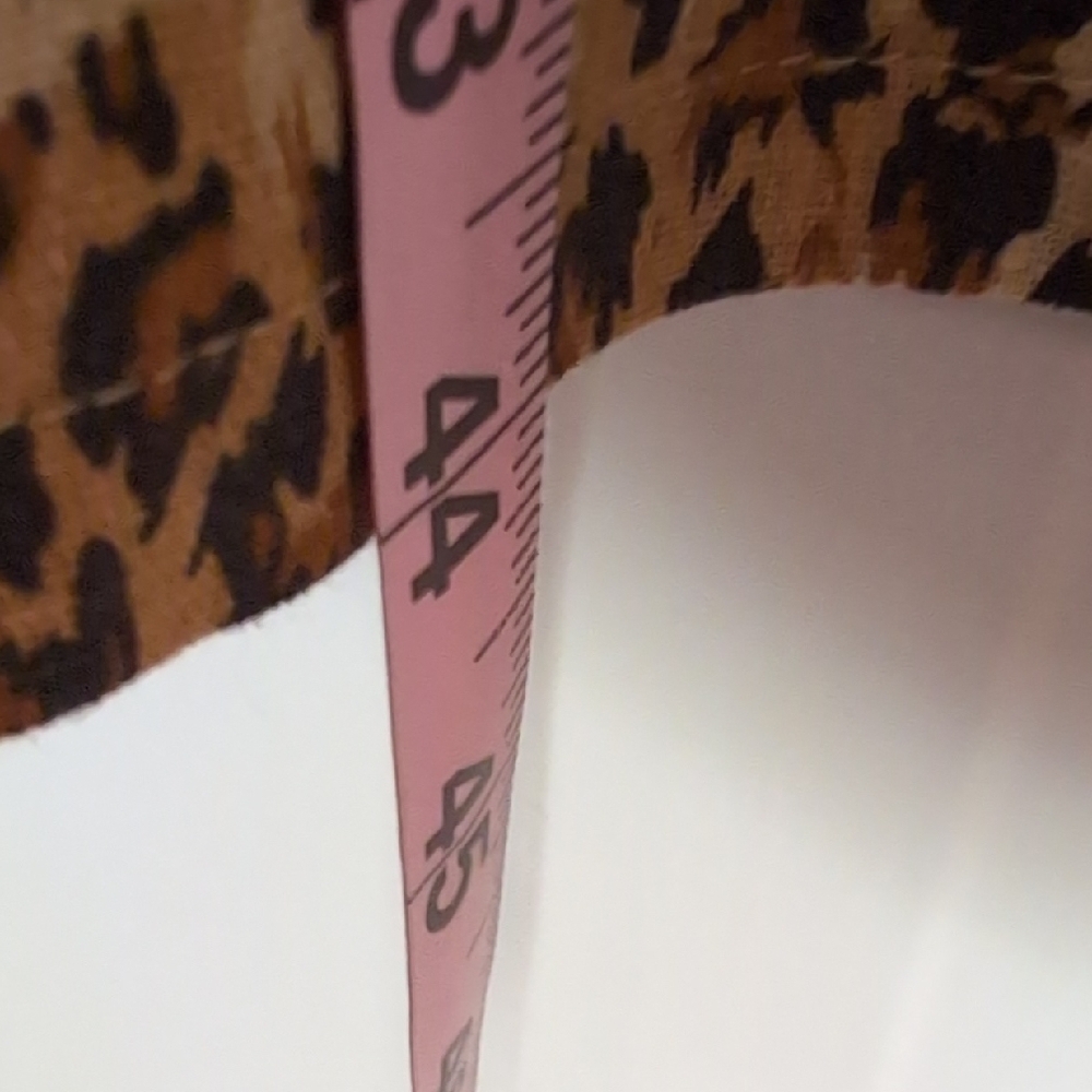Leopard Print Floral Dress, Ruffle Front - Picture 6 of 7